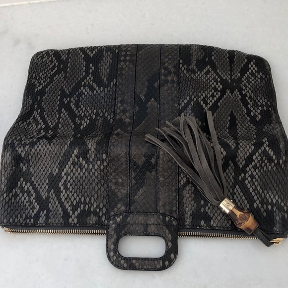 Gucci MultiColor Bamboo Python Clutch - Picture 6 of 7